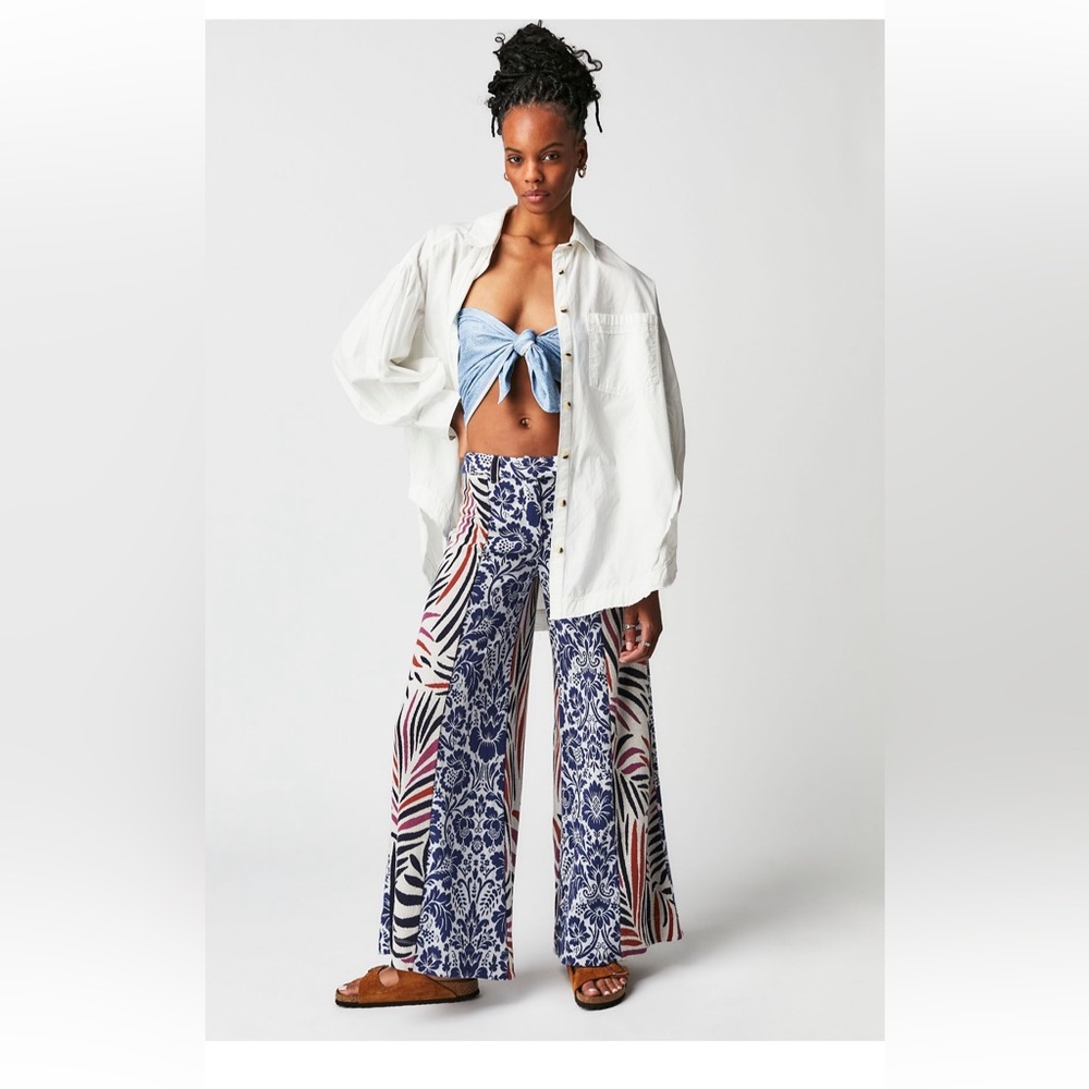 Free People Mokara Jacquard Pants NWT Size M